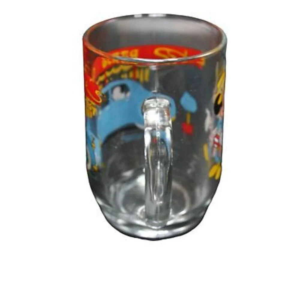 Vintage Mickey Mouse Automobile Mug BEX S.A. France Disney Paris Glass
